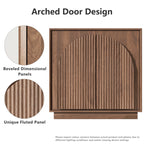 Fluted  2-Door Small Sideboard Walnut