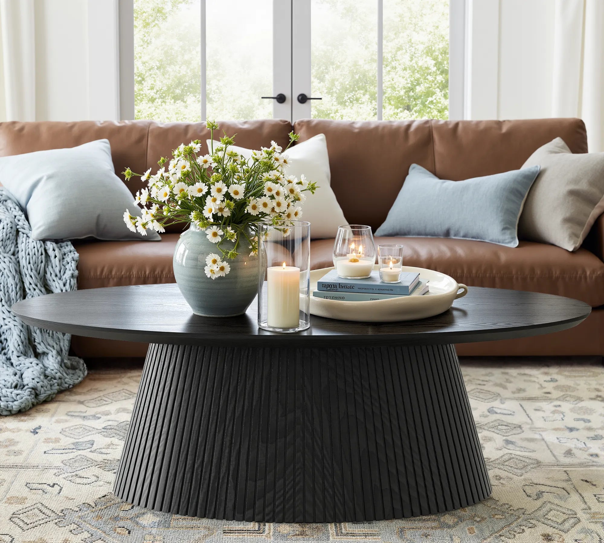 Oval Lounge Table - Black