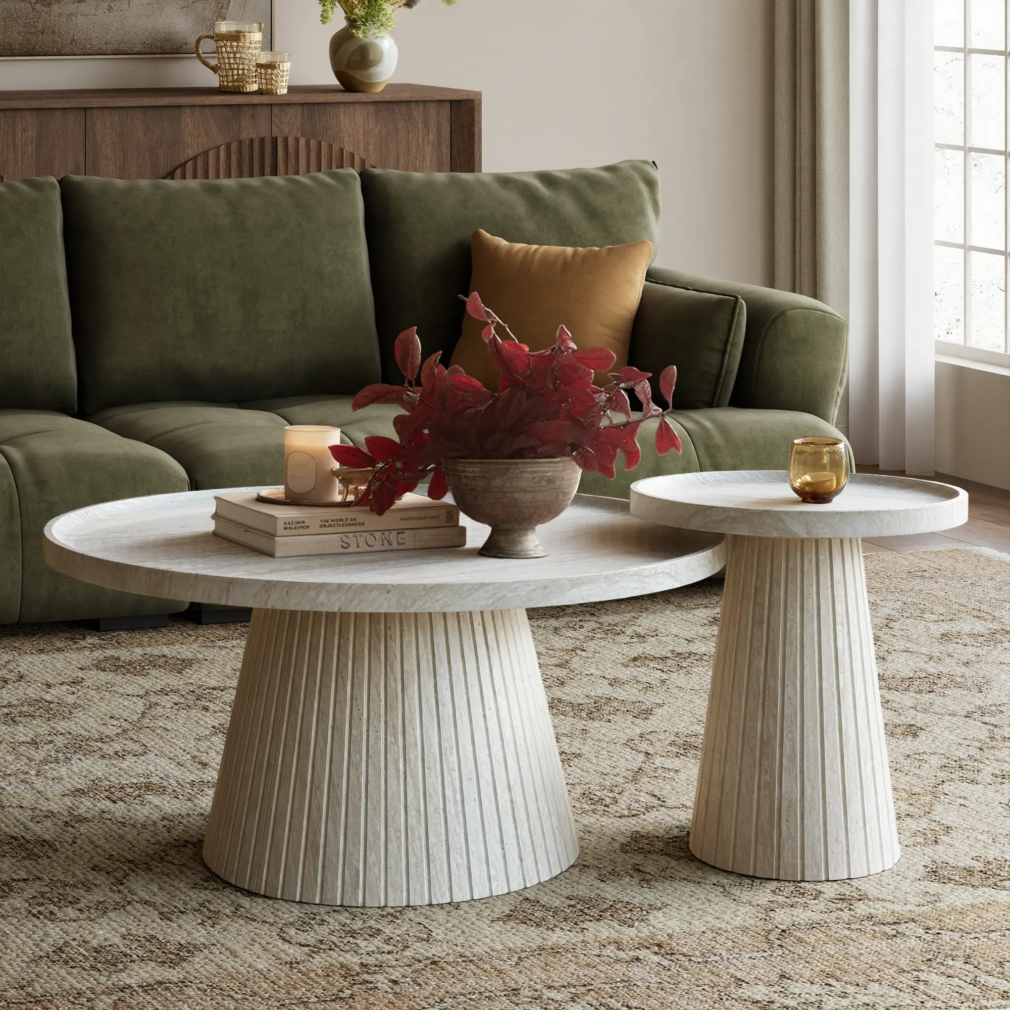 Win2Win Nesting Coffee Table Set of 2 –Stone win2win