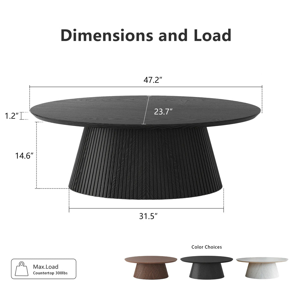 Oval Lounge Table - Black
