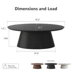 Oval Lounge Table - Black