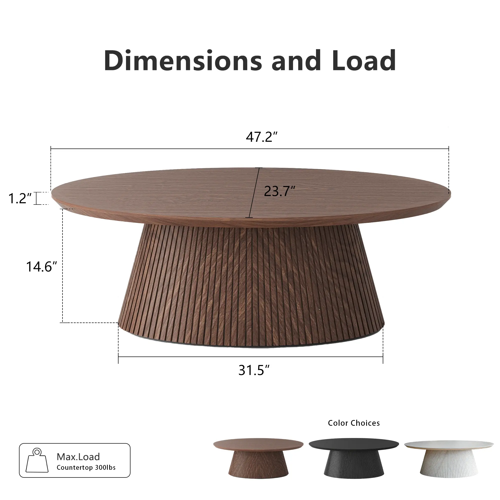 Win2Win Walnut Oval Coffee Table win2win