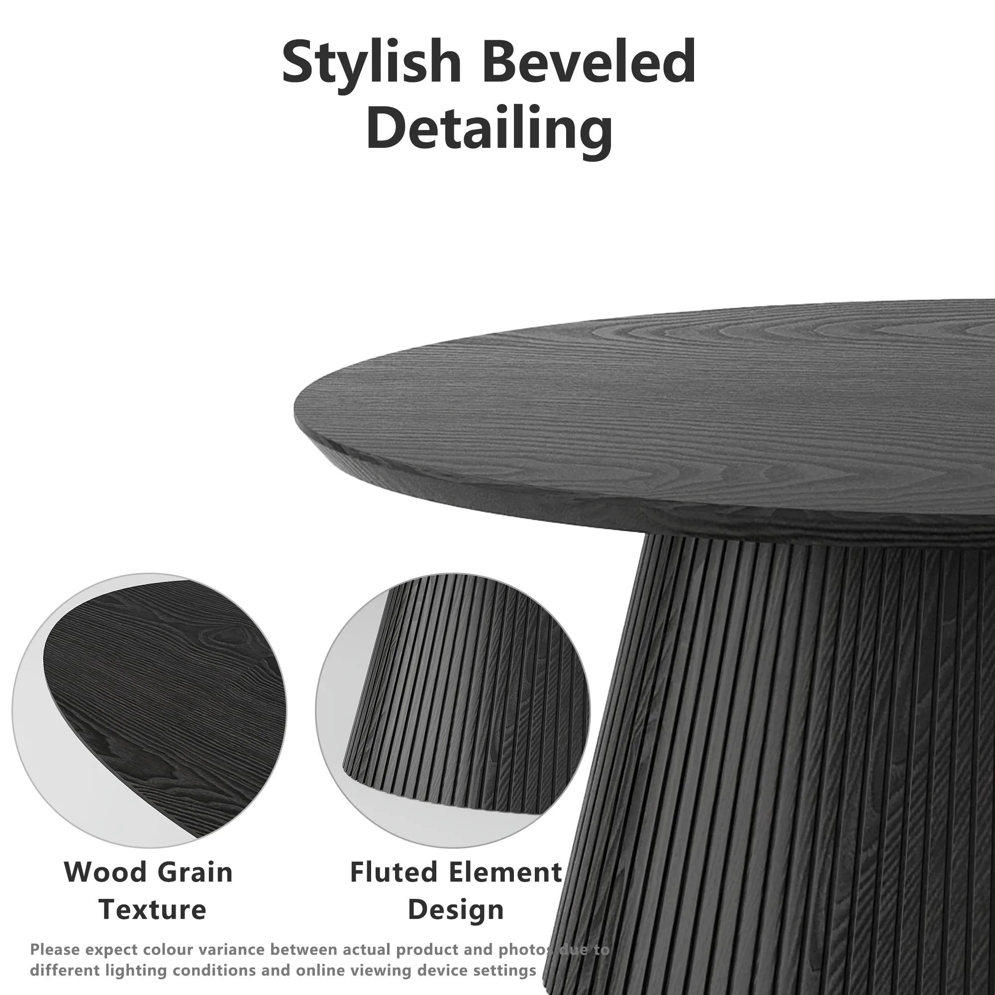 MIN FlU™Groove Oval Lounge Table - Black