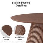 Groove Oval Lounge Table - Walnut