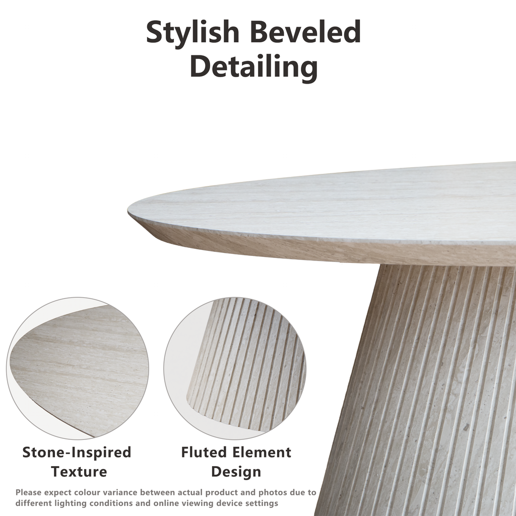 Oval Coffee Table-Srone