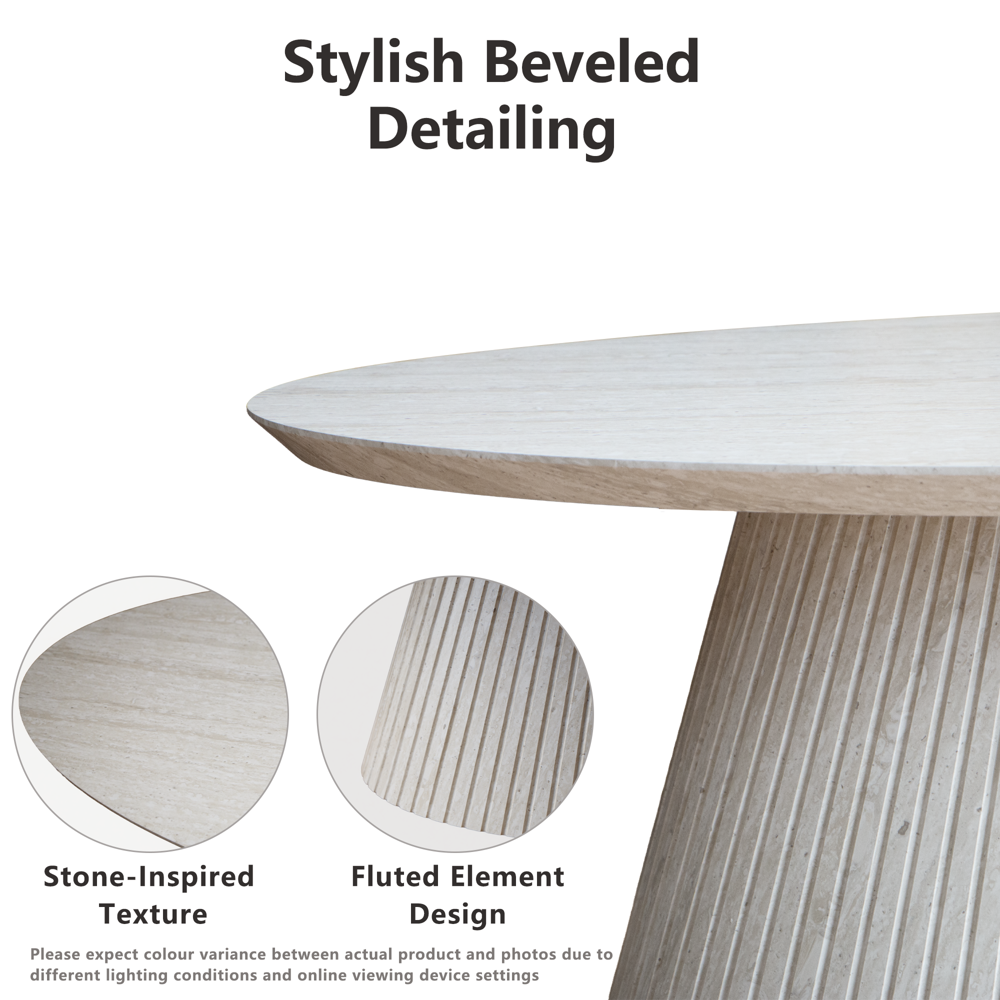 Oval Coffee Table-Srone