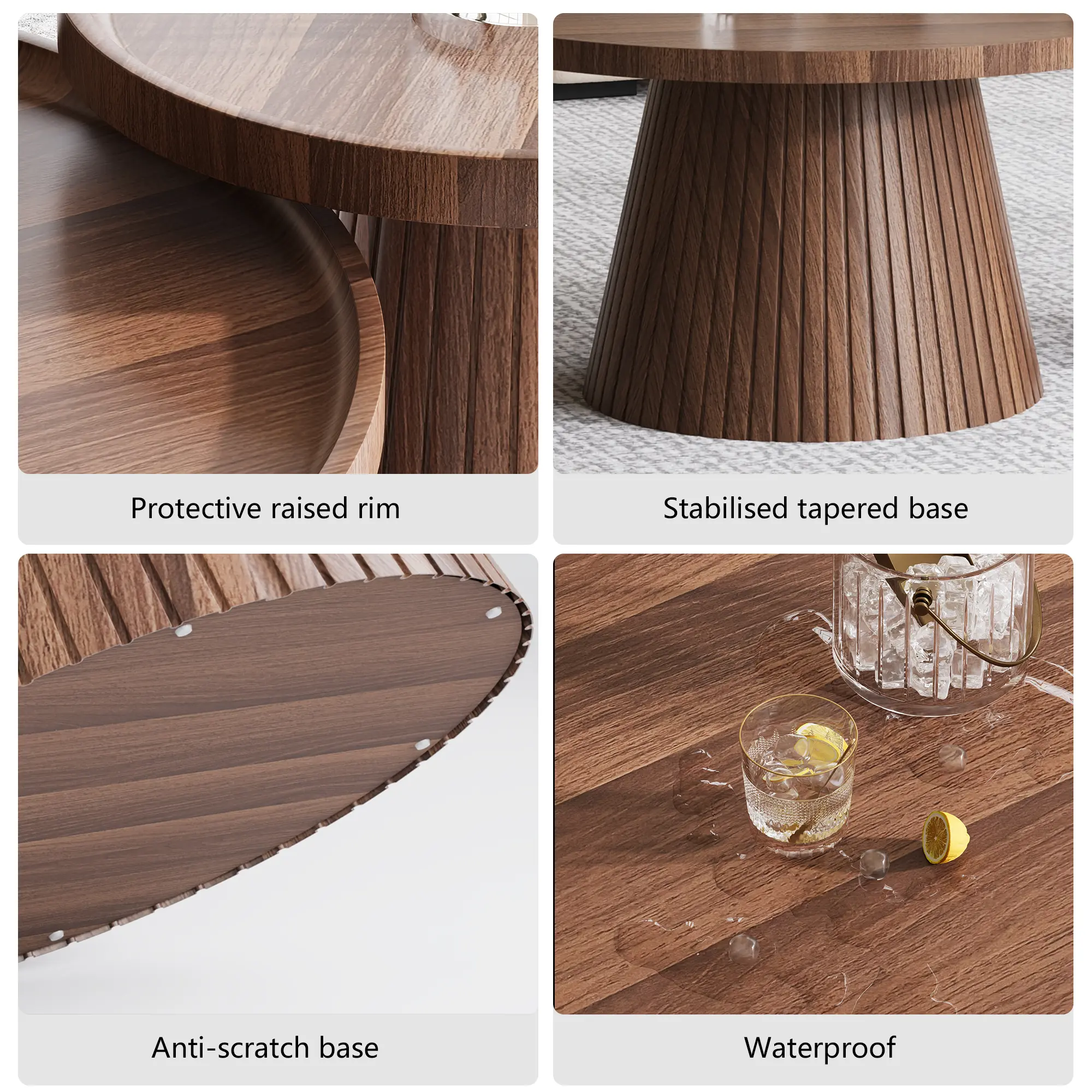 Win2Win Nesting Coffee Table Set of 2 – Walnut win2win