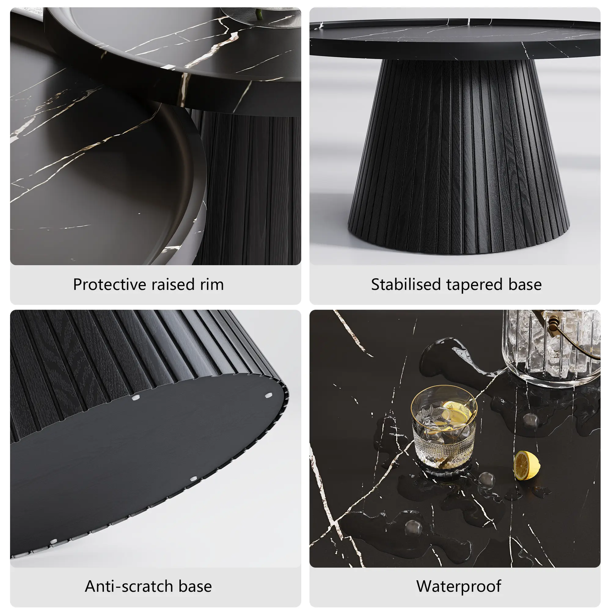 Win2Win Nesting Coffee Table Set of 2 – Black win2win
