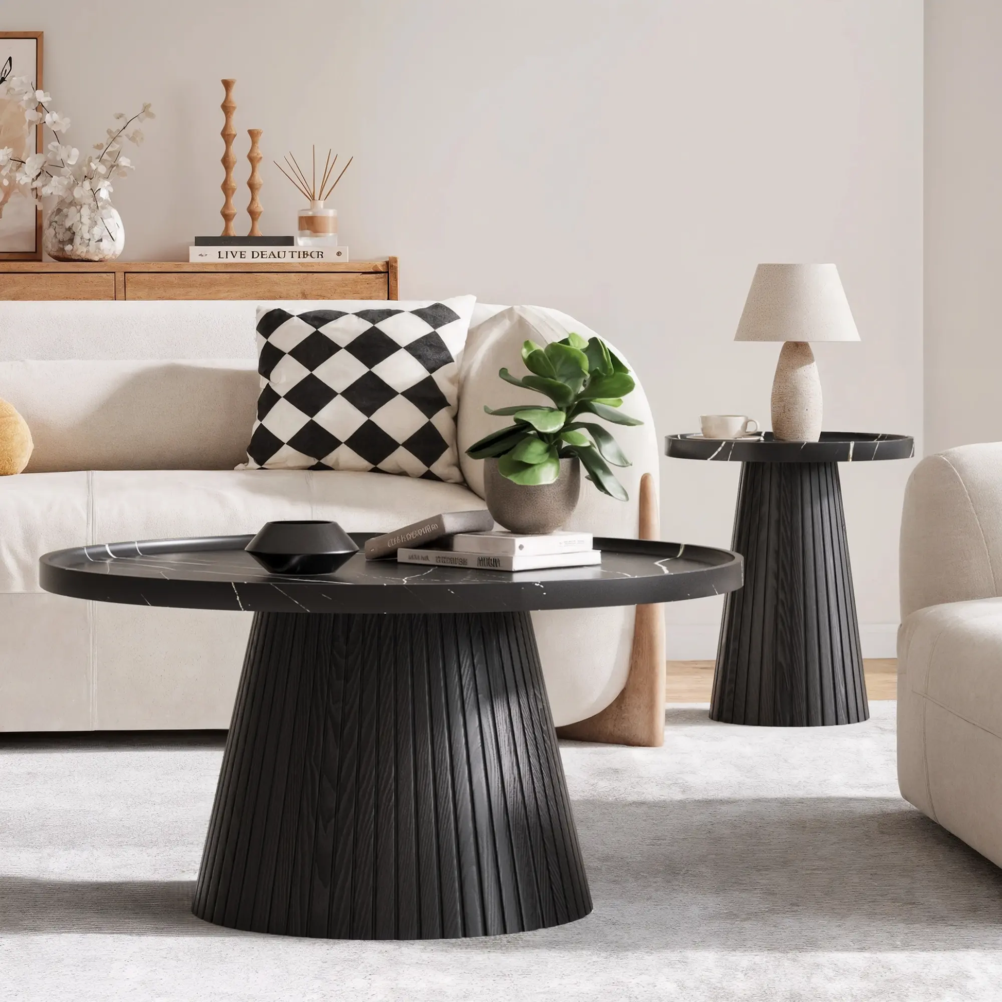 Win2Win Nesting Coffee Table Set of 2 – Black win2win