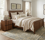 win2win Fluted Nightstand with Charging Station, Mid Century Modern Nightstand with Wave Design, Modern Bedside Table with Drawer Storage, Minimalist End Table for Bedroom Living Room, Walnut