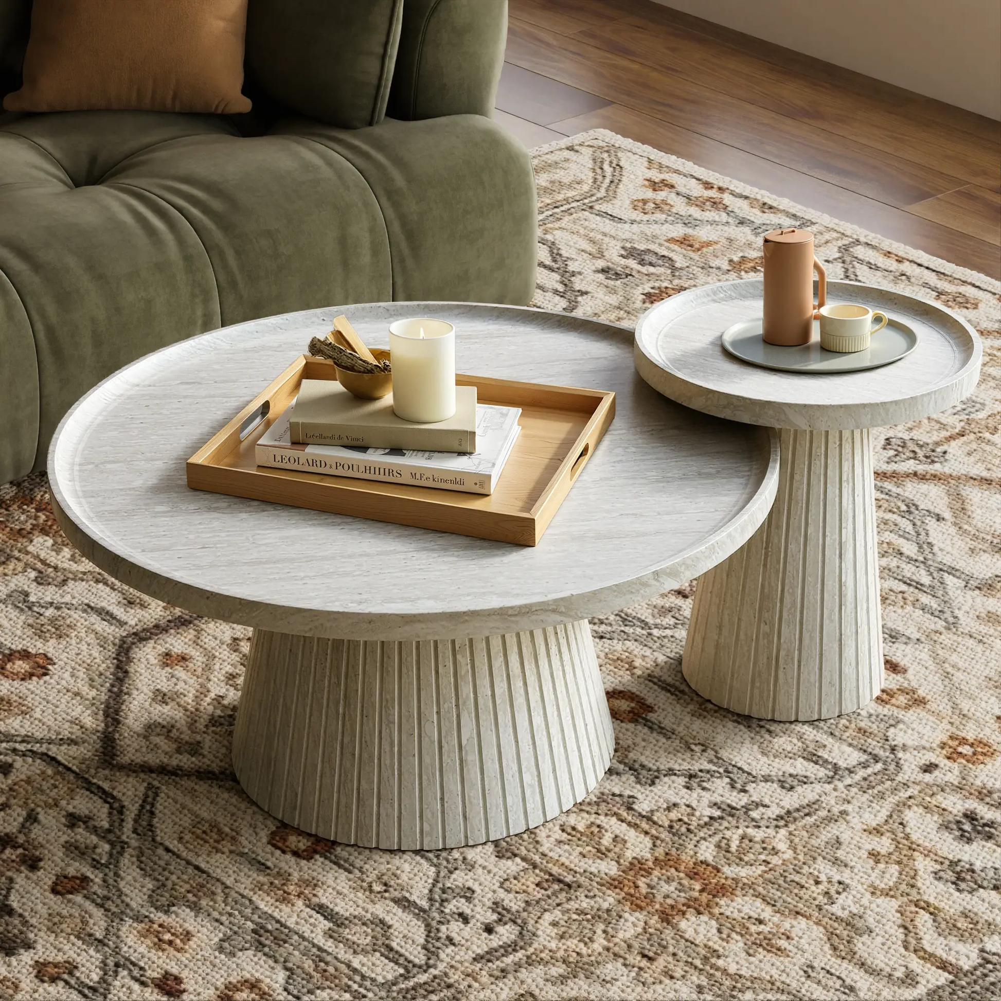 Win2Win Nesting Coffee Table Set of 2 –Stone win2win