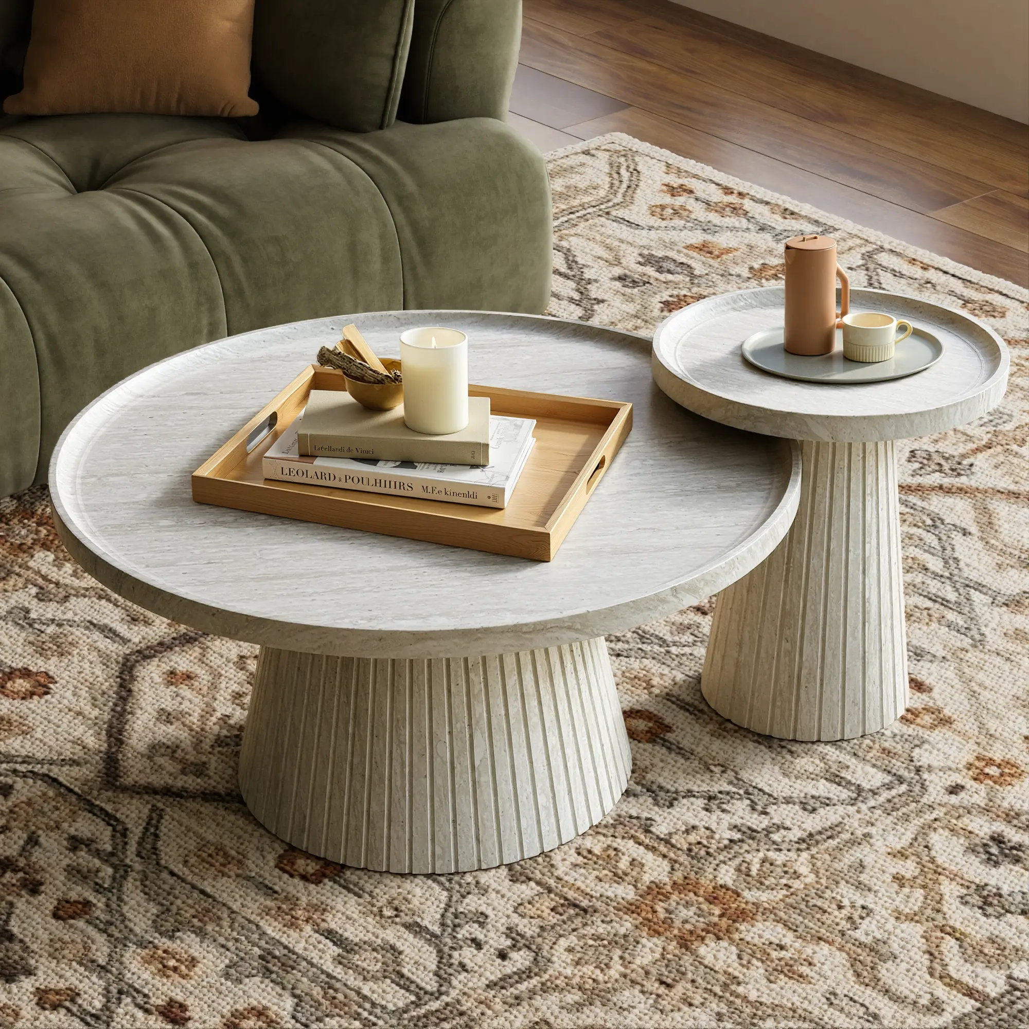 Win2Win Nesting Coffee Table Set of 2 –Stone win2win