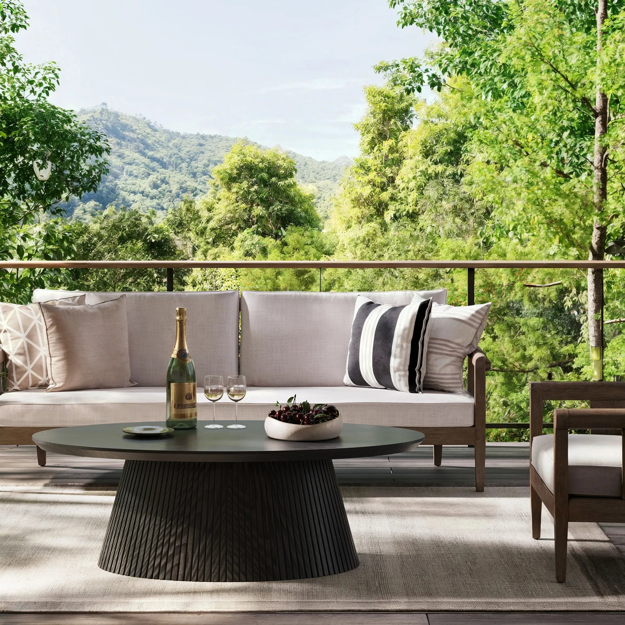 Oval Lounge Table - Black
