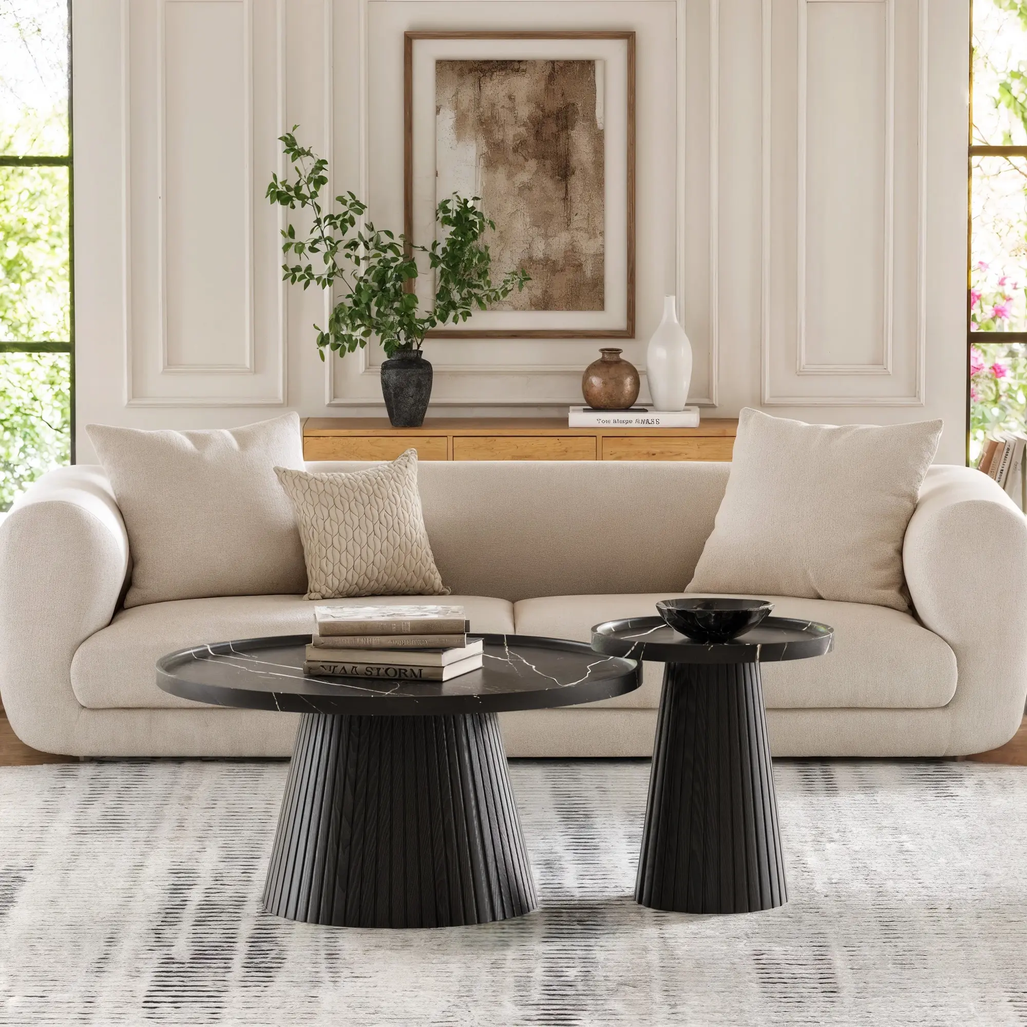 Win2Win Nesting Coffee Table Set of 2 – Black win2win