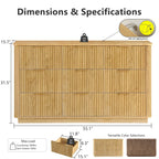 Win2Win Modern Boho 9-Drawer Dresser – Oak Fluted Chest win2win