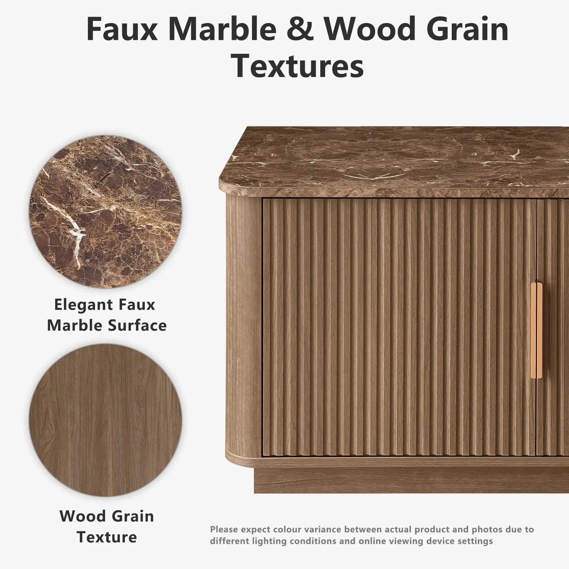 Win2Win Modern Boho Corner TV Stand – Walnut Finish win2win