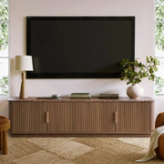 Win2Win Modern Boho Corner TV Stand – Walnut Finish win2win