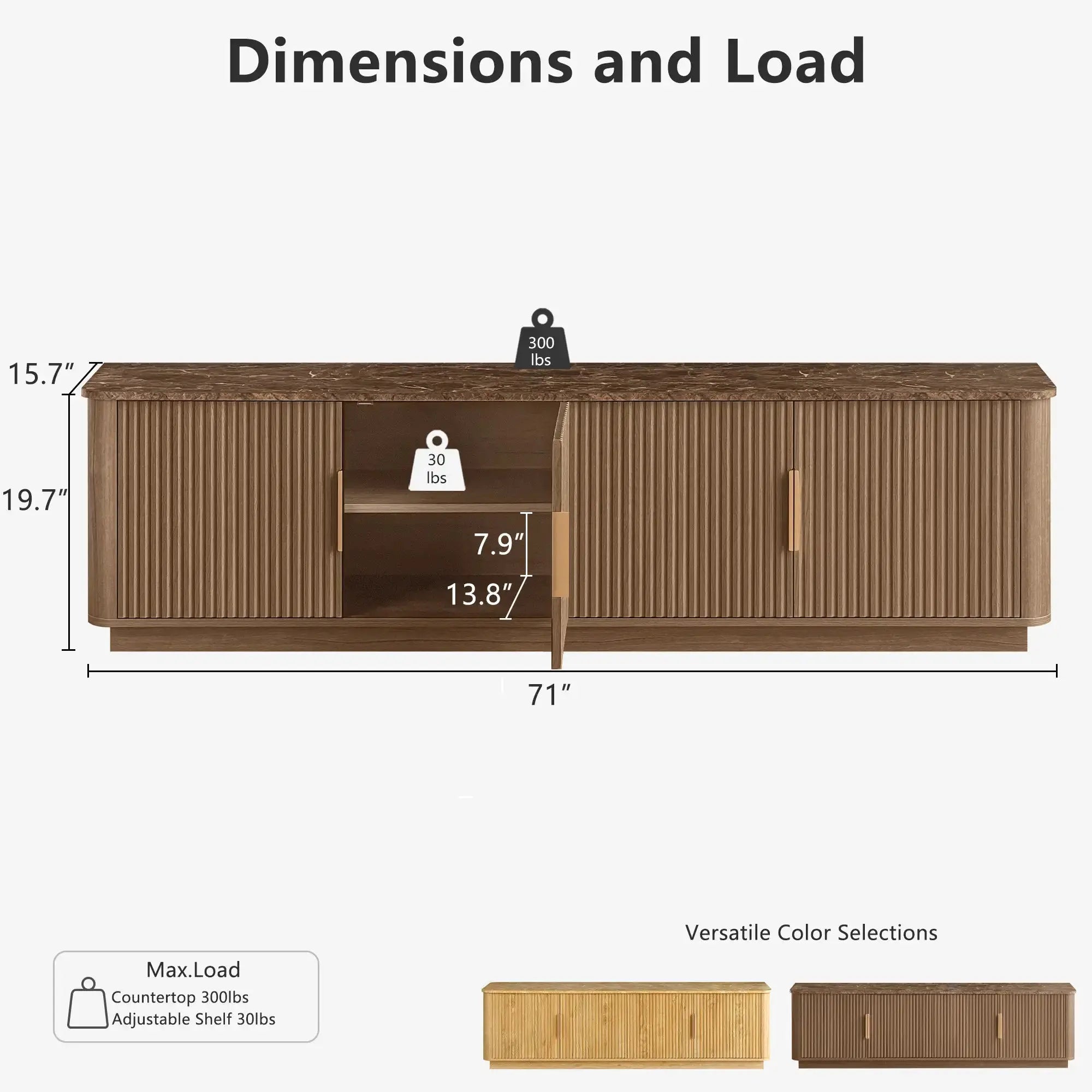 Win2Win Modern Boho Corner TV Stand – Walnut Finish win2win