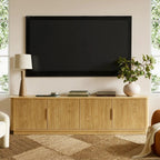 Win2Win Modern Boho Corner TV Stand – Oak Finish win2win
