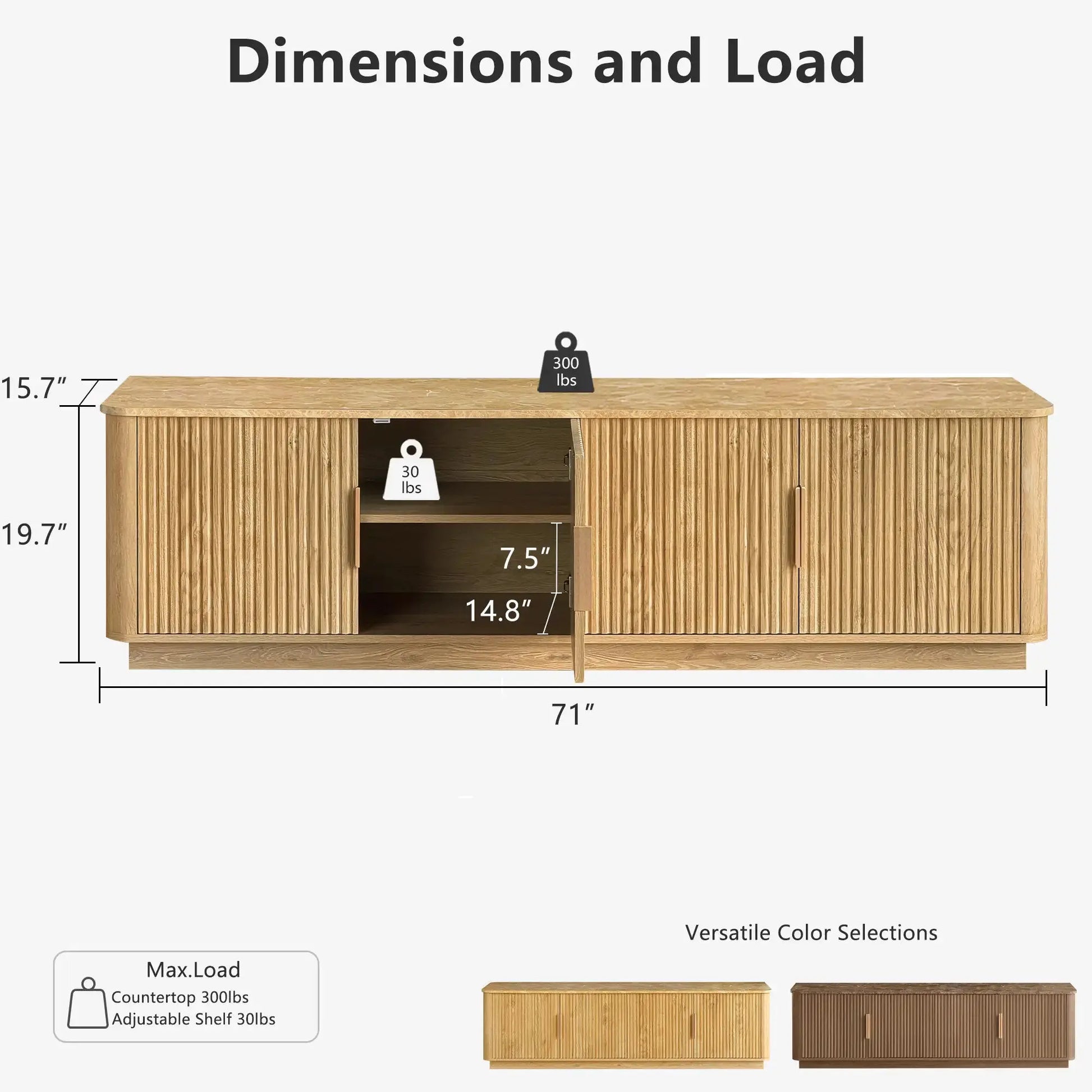 Win2Win Modern Boho Corner TV Stand – Oak Finish win2win