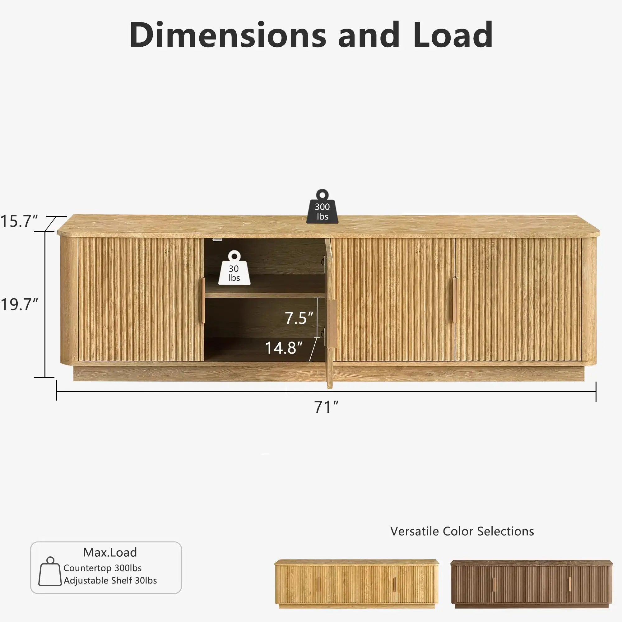 Win2Win Modern Boho Corner TV Stand – Oak Finish win2win