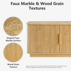 Win2Win Modern Boho Corner TV Stand – Oak Finish win2win