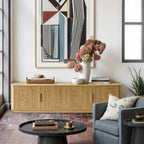 Win2Win Modern Boho Corner TV Stand – Oak Finish win2win