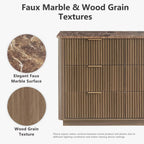 Win2Win Modern Boho 9-Drawer Dresser – walnut Fluted Chest win2win